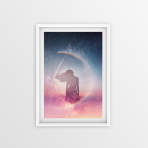 Lámina En la oscuridad crecen astros de plata 30x40