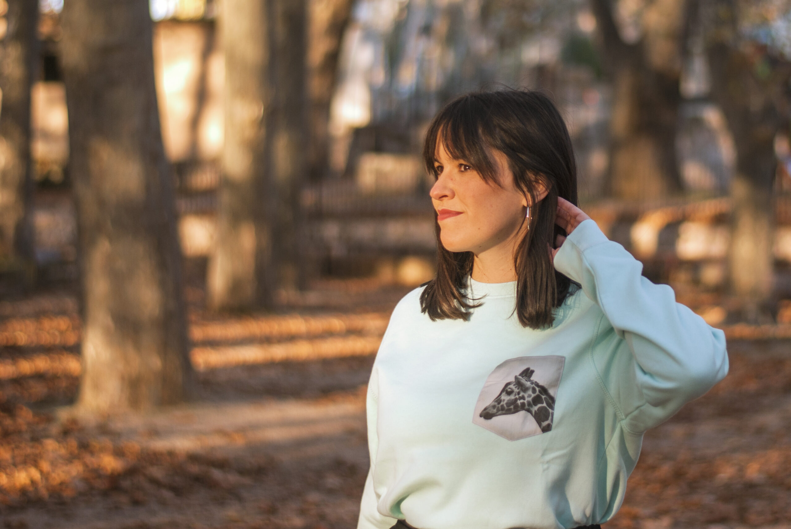 Sudadera bolsillo Cénit natural mint