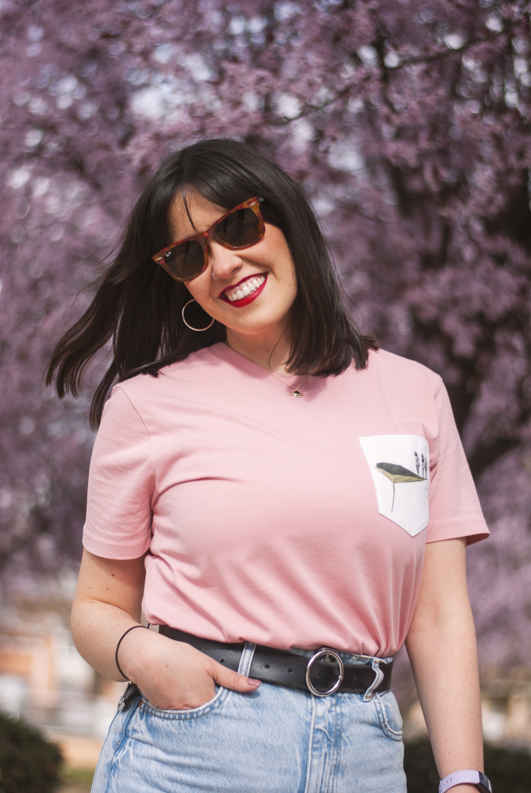 Camiseta bolsillo rosa Balance