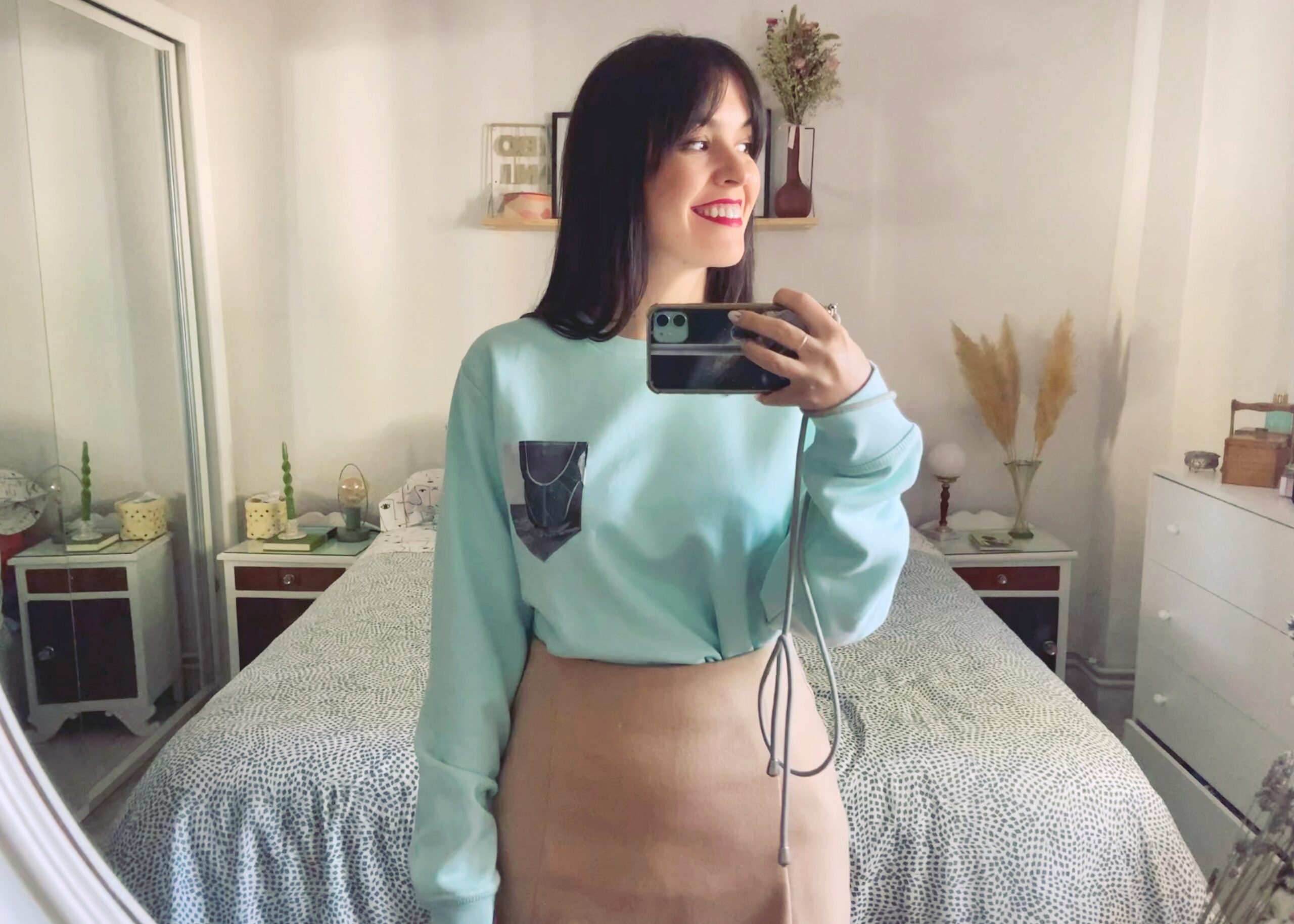 Sudadera bolsillo Fotosíntesis natural mint - Imagen 2