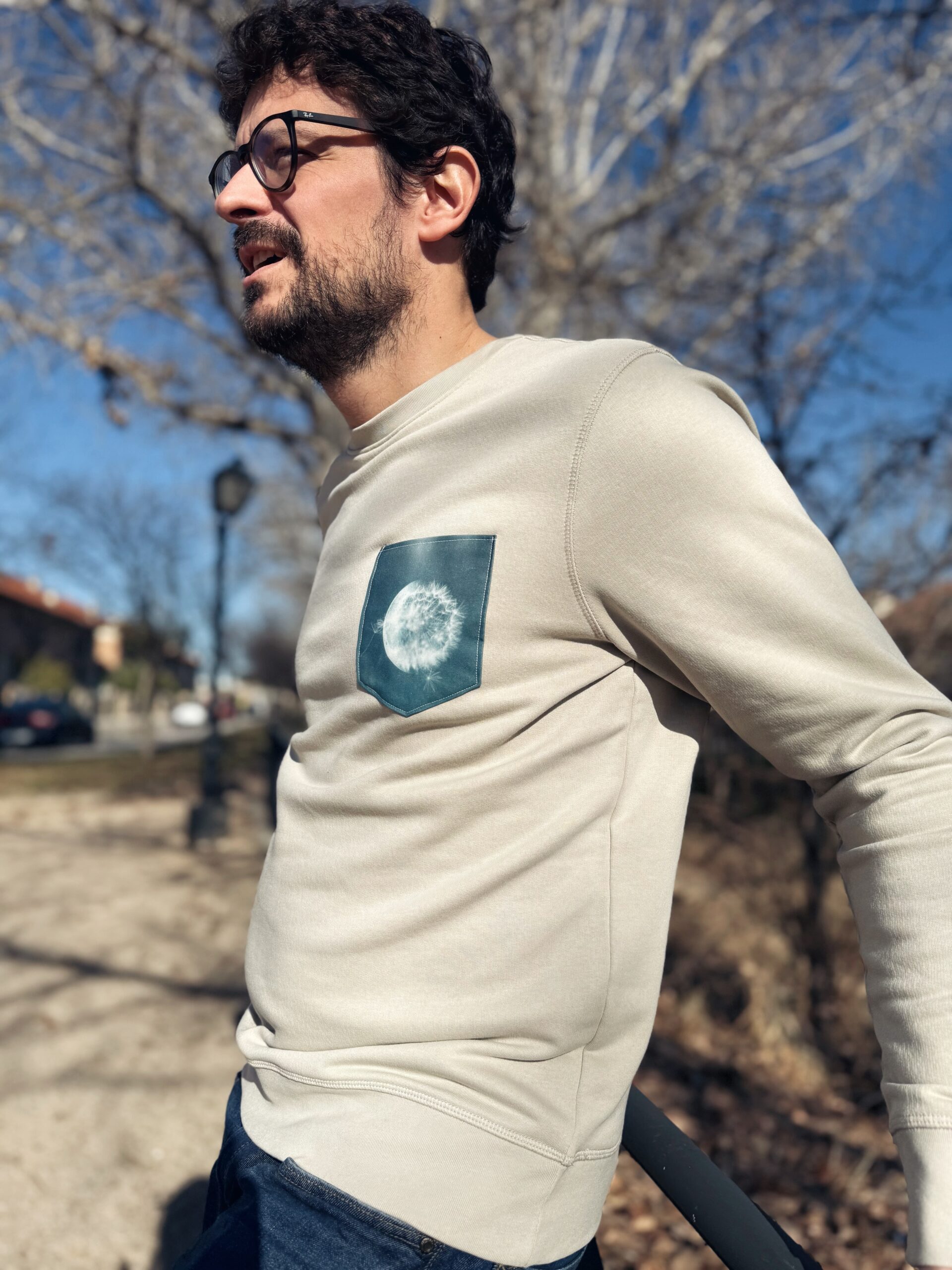 Sudadera bolsillo Lado Oculto Beige - Imagen 2