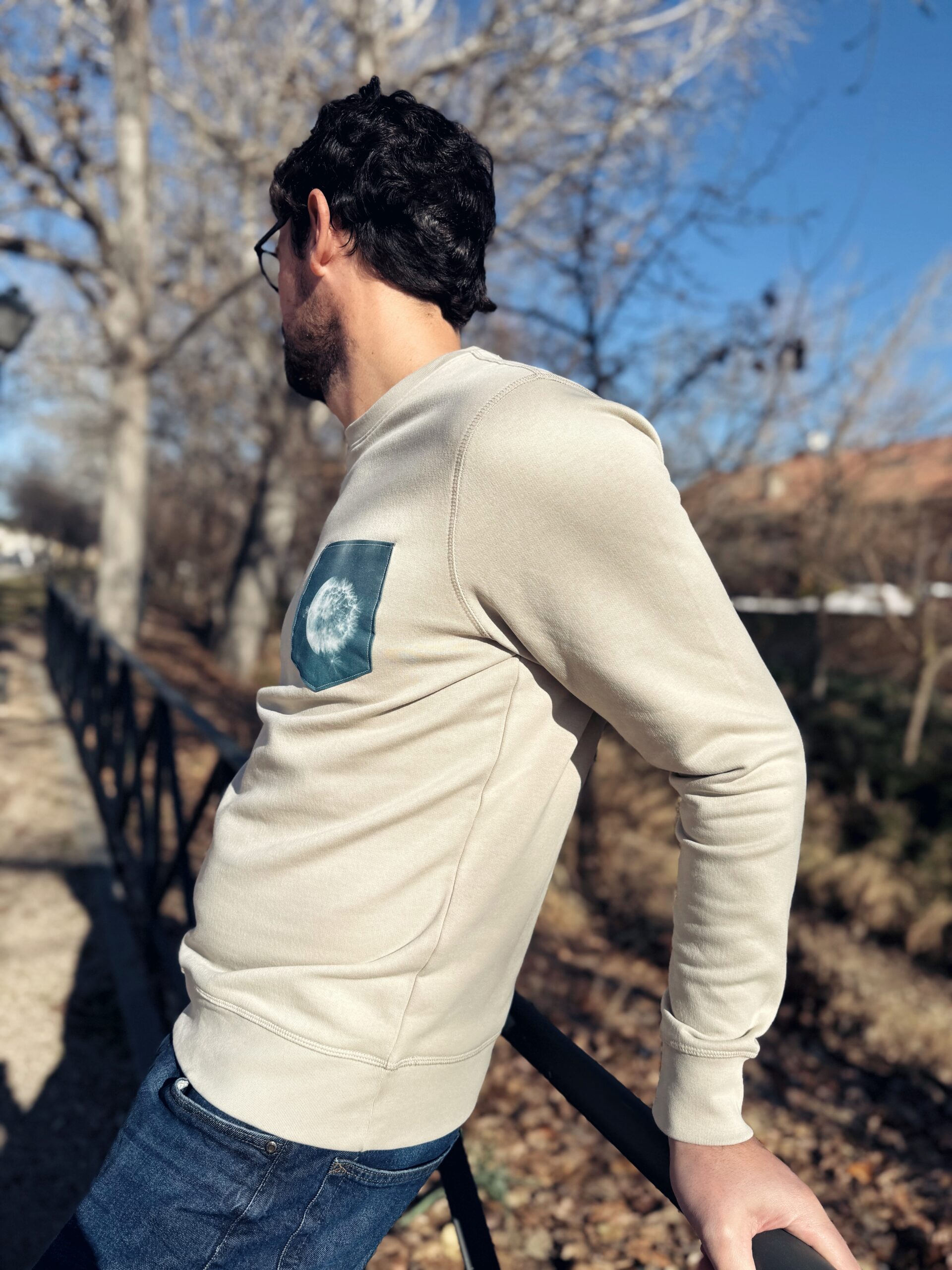 Sudadera bolsillo Lado Oculto Beige - Imagen 3