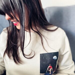 Sudadera bolsillo Verano estelar beige