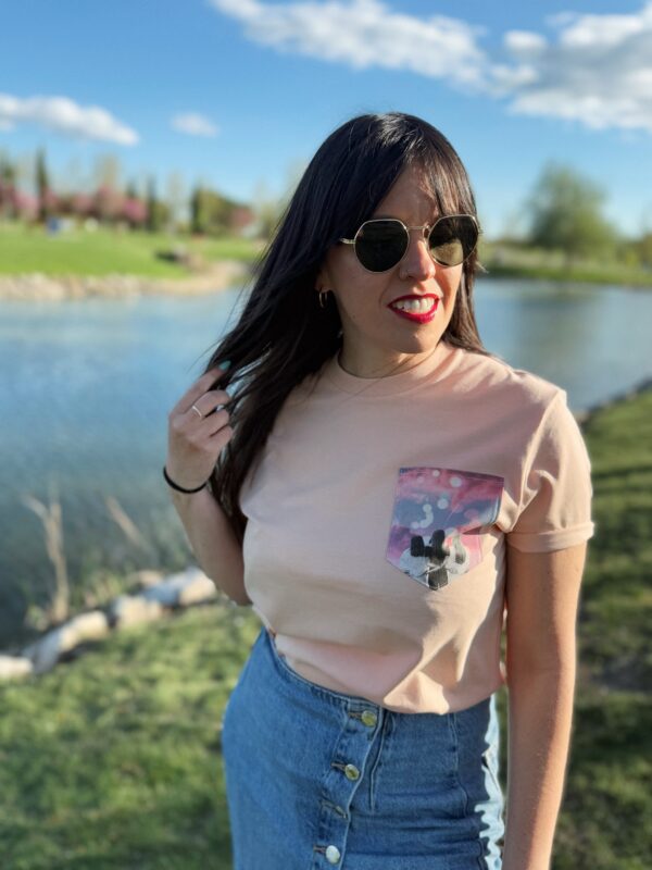 Camiseta bolsillo melocotón Si te sueltas pierdes - Imagen 2