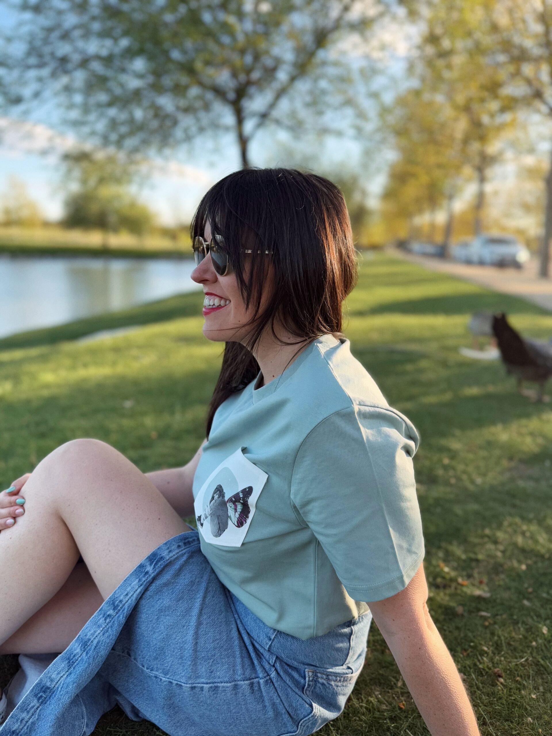 Camiseta bolsillo mint Crisálida